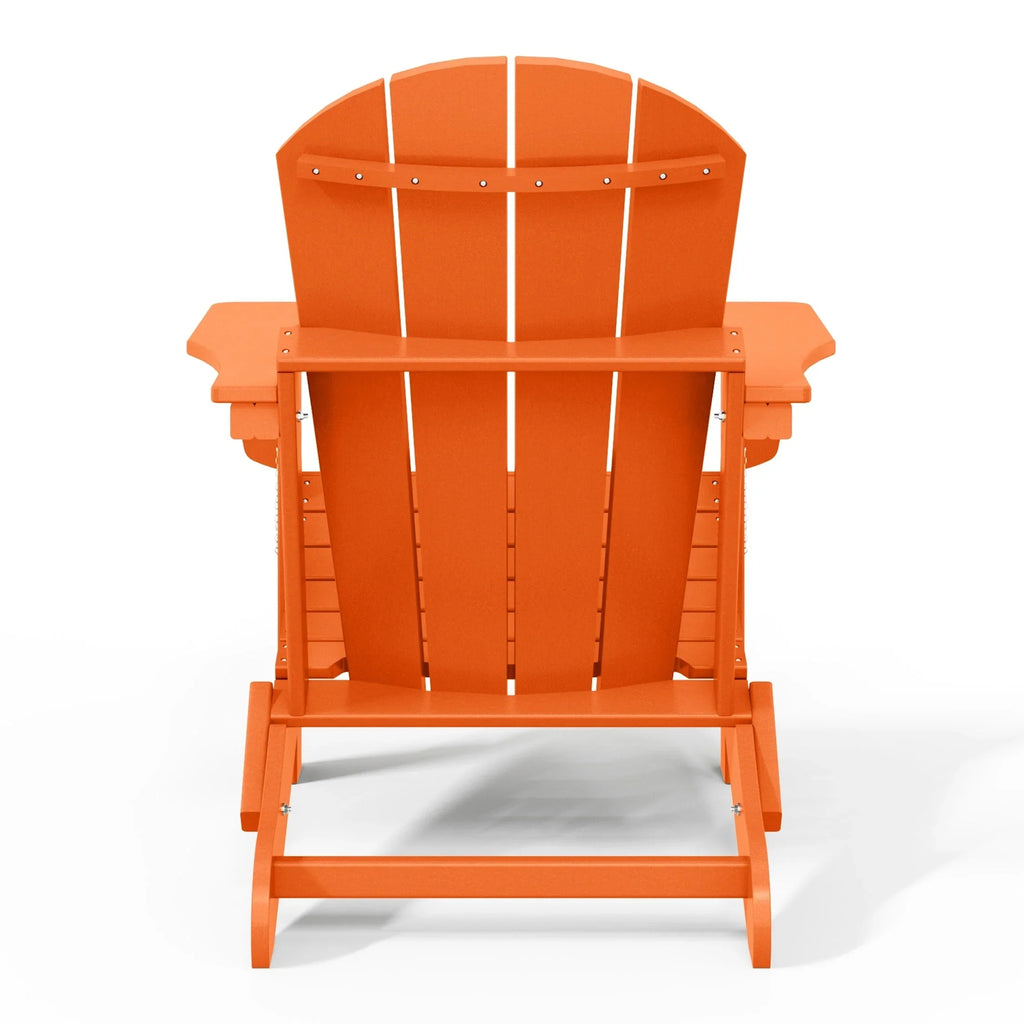 Polytrends Laguna Fade Resistant All Weather Outdoor Patio Folding Adirondack Chair