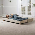 Lit de repos/lit d’appoint escamotable grand format – microvelours