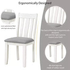 Ensemble de table à manger extensible de style champêtre pour 6 personnes, table rectangulaire et 6 chaises rembourrées