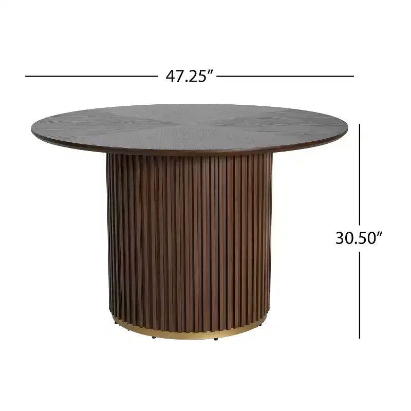 Set da pranzo rotondo moderno Christopher Knight Home Shankar da 5 pezzi con sedie imbottite in legno della gomma