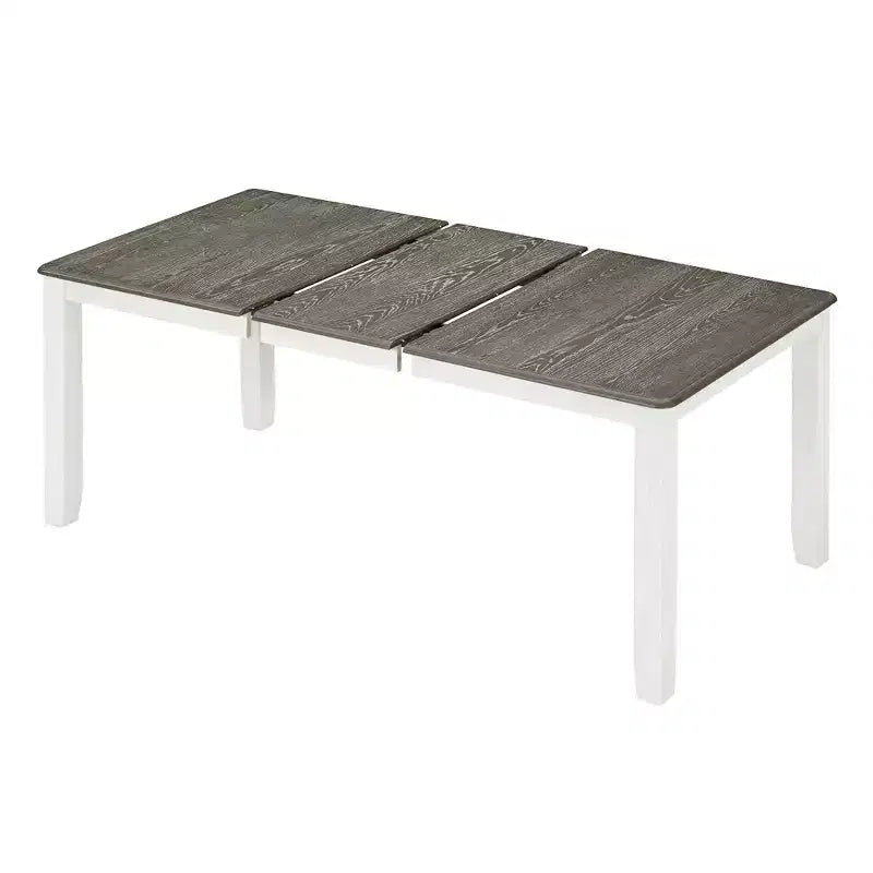 Ensemble de table à manger extensible de style champêtre pour 6 personnes, table rectangulaire et 6 chaises rembourrées