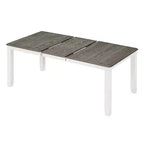 Ensemble de table à manger extensible de style champêtre pour 6 personnes, table rectangulaire et 6 chaises rembourrées