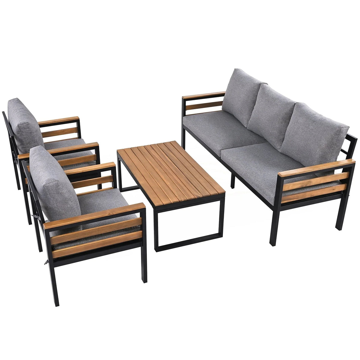 Set di divani da esterno composto da 4 pezzi