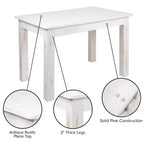 Mesa de jantar retangular Flash Furniture, 46 x 30, em pinho maciço