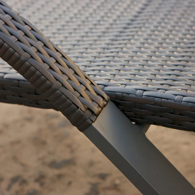 Ensemble Deco de 4 chaises longues de jardin en aluminium
