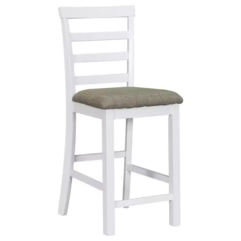 Set da pranzo in stile rustico composto da 5 pezzi, altezza bancone, con sedie per 4 persone, tavolo rettangolare in legno con ripiani contenitori e scomparto portabottiglie