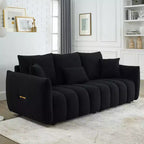 Divano moderno GDFStudio Alanna da 79,5 pollici, a 3 posti, rivestito in tessuto teddy con cuscini