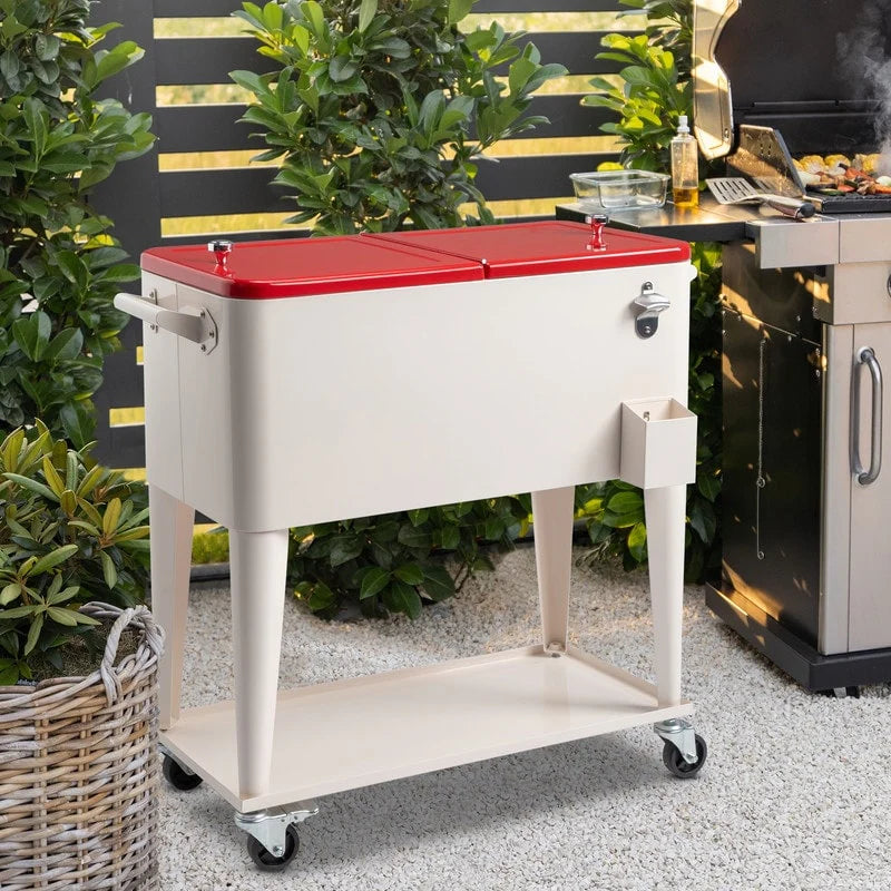 Glacière en fer avec revêtement pulvérisé de 80 QT et étagère