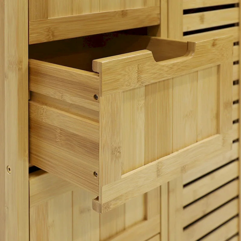 Meuble de rangement bas pour salle de bains VEIKOUS avec 4 tiroirs