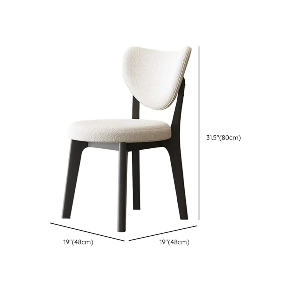 Sedia da pranzo moderna senza braccioli, con schienale alto e rivestimento in similpelle