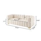 Canapé moderne en tissu gaufré, confortable pour les moments de détente