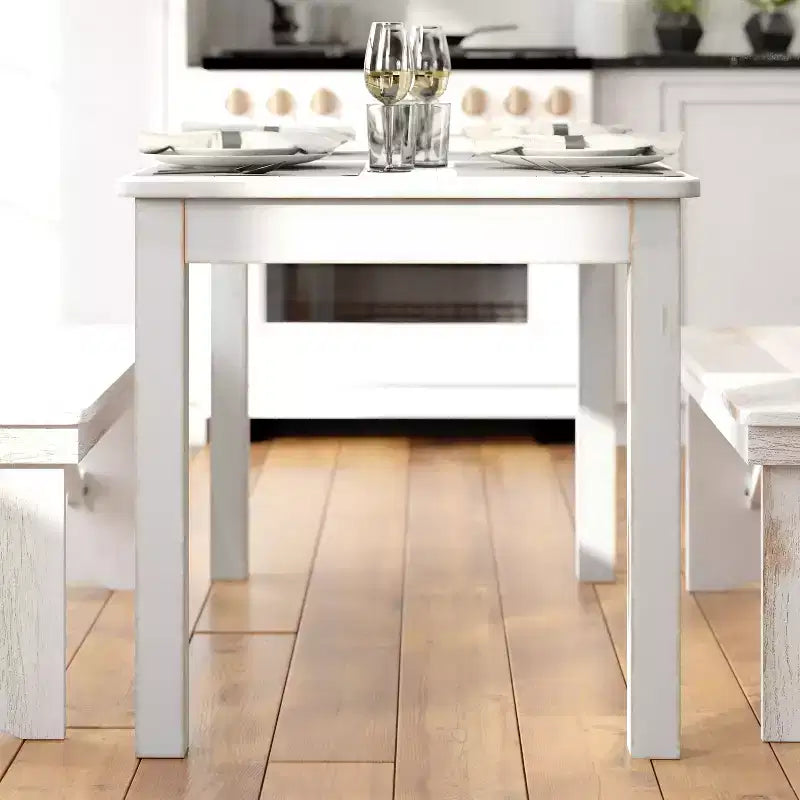 Mesa de jantar retangular Flash Furniture, 46 x 30, em pinho maciço