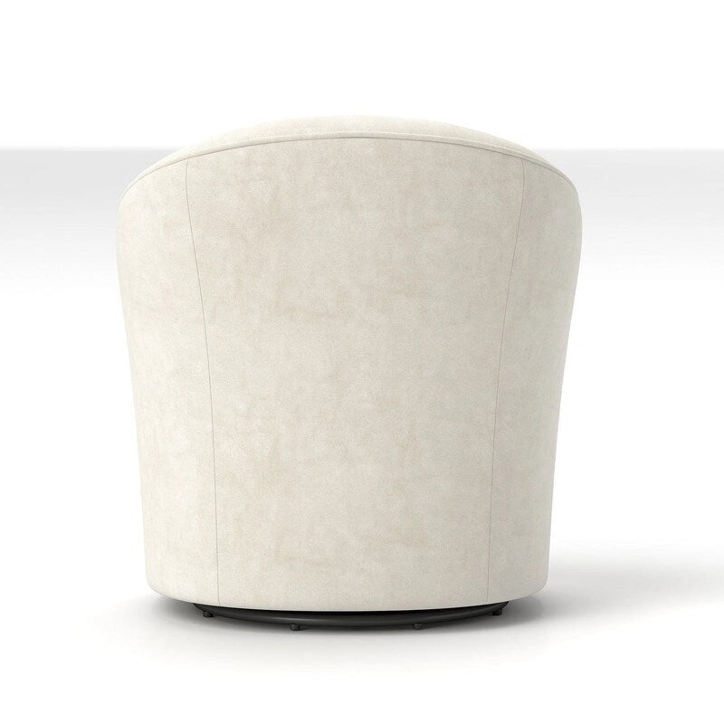 Lot de 2 fauteuils tonneau modernes SEYNAR en velours rembourré, pivotants à 360 degrés, avec dossier capitonné à boutons