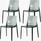 Amber Acrylic Armless Low Back Dining Chair