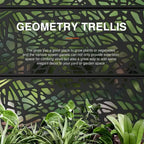 MAYEERTY jardinière en fer noir arquée de 72x47 avec treillis, ensemble de 3 panneaux décoratifs pour jardin, terrasse et balcon