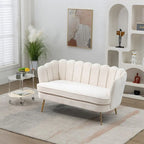 Small Mini Room Couch Two-Seater Sofa with Gold Metal Leg - 2 Seat