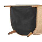 Fauteuil d’appoint Tillman en lin avec rotin