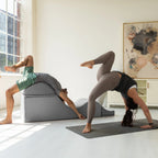 Méridienne convertible Avana Kami / yoga et massage – pouf 2-en-1 avec chaise longue de yoga pliable escamotable, microvelours – N/A