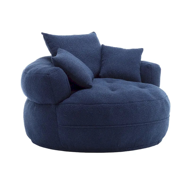 Poltrona rotonda relax ?C bianco/blu/grigio/giallo/arancione/rosso rosa/blu navy/verde, posto singolo e doppio