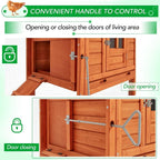 Grand poulailler AECOJOY de 144 po avec parcours, clapier en bois et cage pour volailles