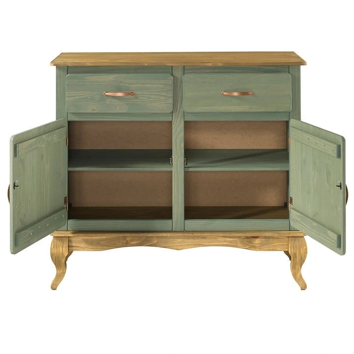 Grünes Buffet-Sideboard aus Holz
