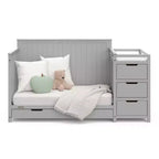 5-in-1 converteerbaar babybedje en commode met lade