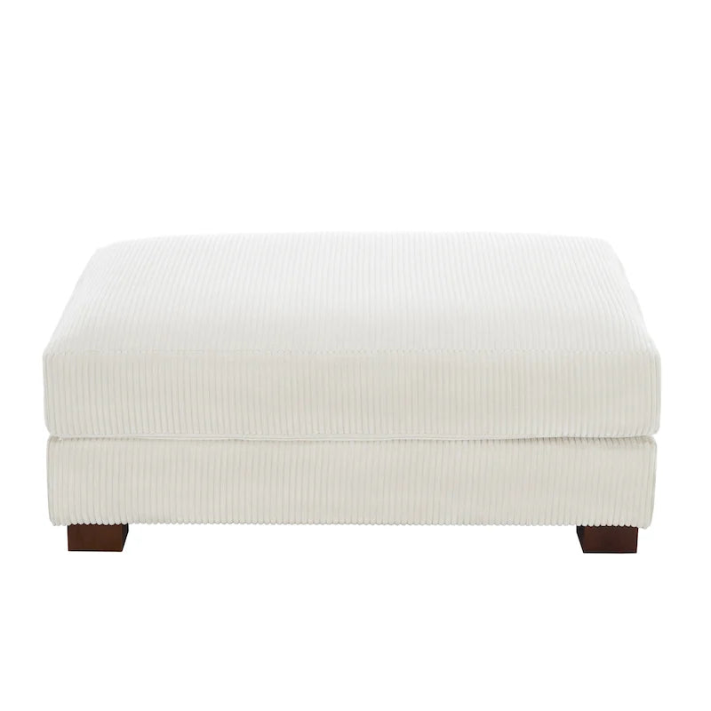 Pouf moderno oversize in tessuto a coste