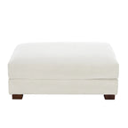 Pouf moderno oversize in tessuto a coste