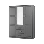 Armadio guardaroba a 3 ante Cosmo Palace Imports in legno massello al 100%, con ante in legno massello o a specchio