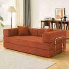 Canapé-lit pliant Dyonery 78 convertible en canapé en velours côtelé, format king, couchage au sol, 4-en-1, canapé modulaire à combiner soi-même, confortable et dépliant