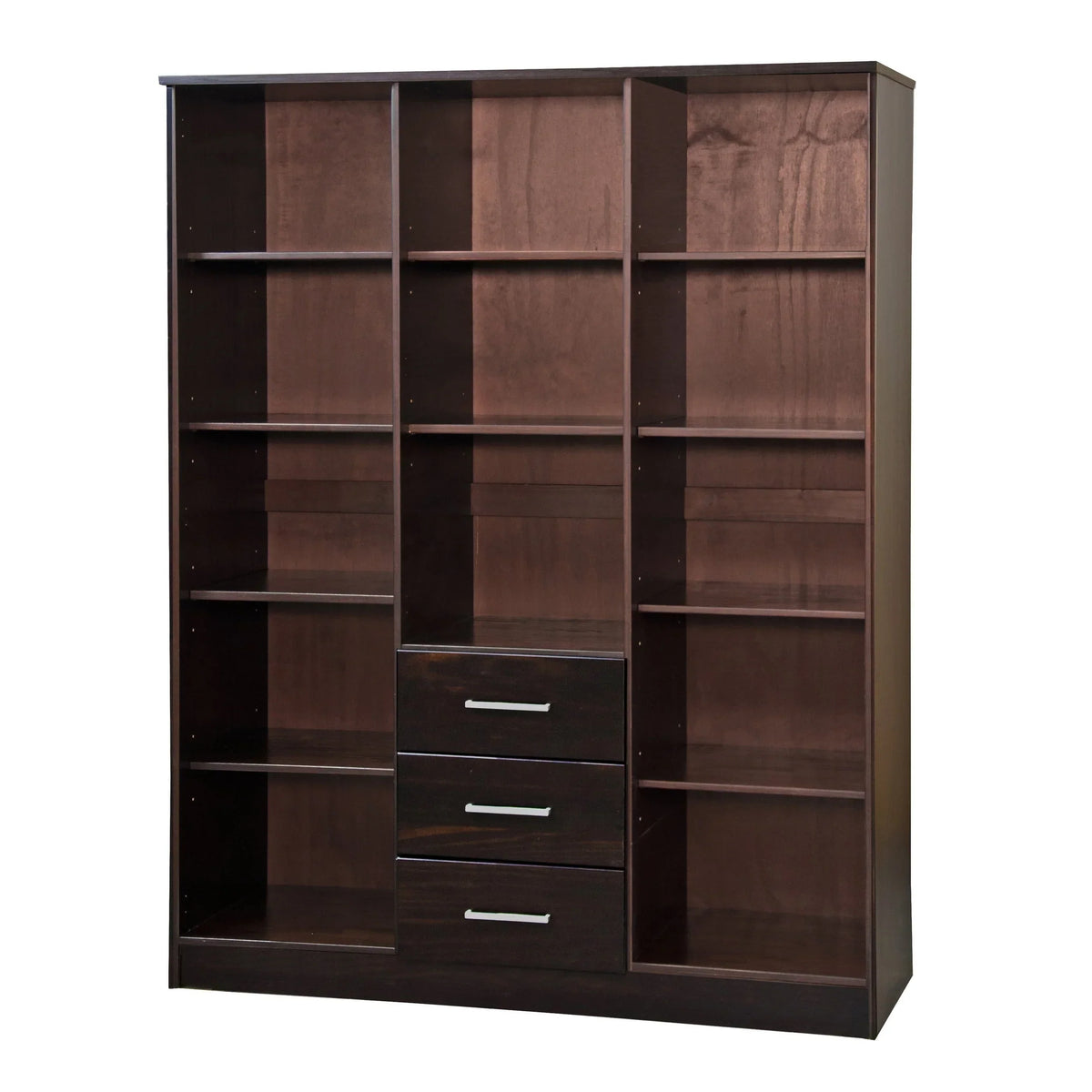 Armadio guardaroba a 3 ante Cosmo Palace Imports in legno massello al 100%, con ante in legno massello o a specchio