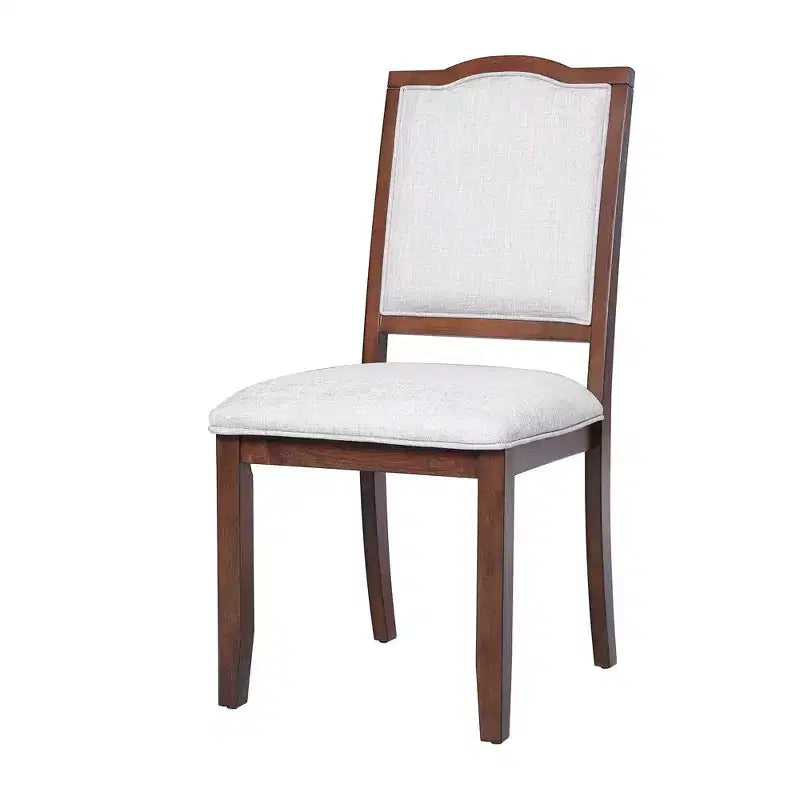 Set di 4 sedie da pranzo in stile rustico con schienali alti e seduta imbottita
