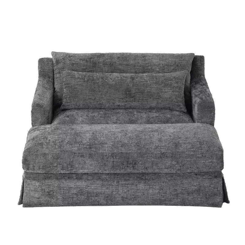 Cadeira sofá-cama de chenille extra profunda Polibi