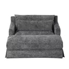 Cadeira sofá-cama de chenille extra profunda Polibi