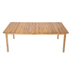Christopher Knight Home Irene Ensemble repas d’extérieur rustique de 9 pièces en bois d’acacia, avec chaises à dossier incurvé et coussins