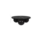 Table basse ronde en marbre avec pieds sphériques, multicolore, 4 places ??