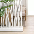 JONATHAN Y Tranquil 39W x 68H Coastal Bohemian Handcrafted Teak Branch Single Panel Room Divider