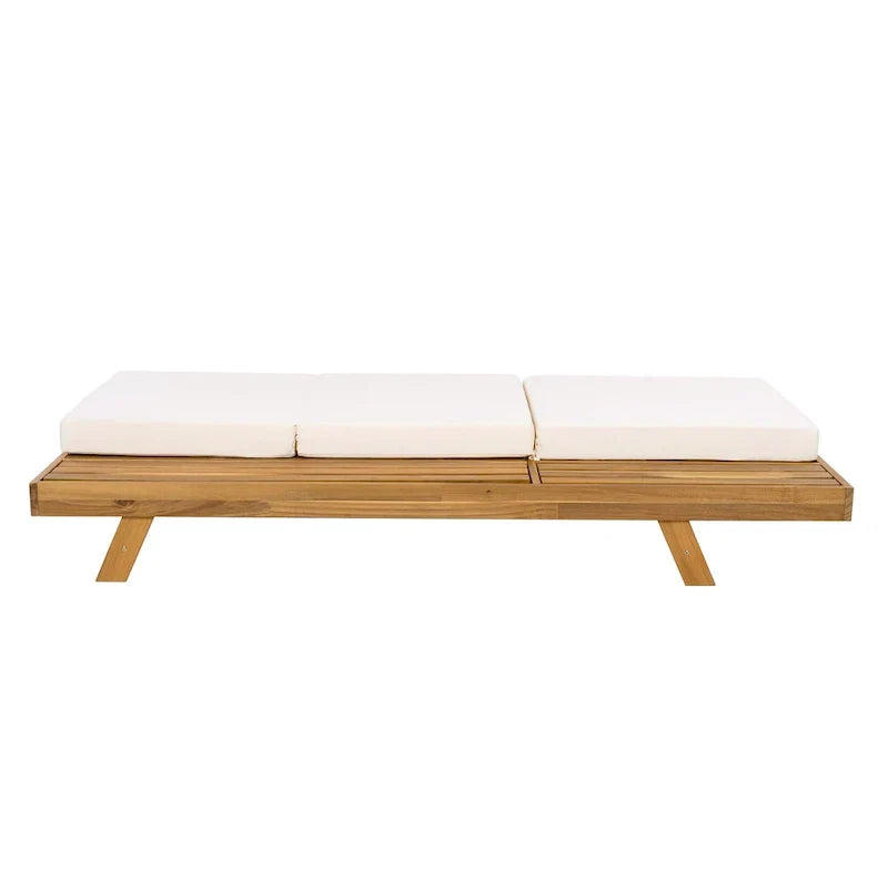 Set di 2 chaise longue da esterno in acacia Christopher Knight Home Michael