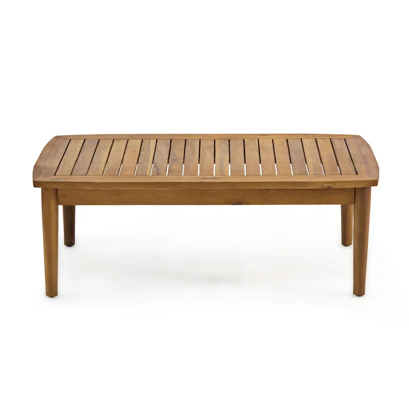 Ensemble de salon extérieur Willowbrook en bois d’acacia pour 4 personnes, par Christopher Knight Home