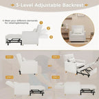 Poltrona divano letto 3 in 1 AECOJOY con cuscino e schienale convertibile