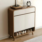 Meuble à chaussures moderne de taille moyenne en bois pour couloir
