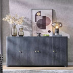 Credenza da cucina con 4 ante e ripiani, grande credenza moderna, mobile contenitore da 66 pollici per angolo caffè