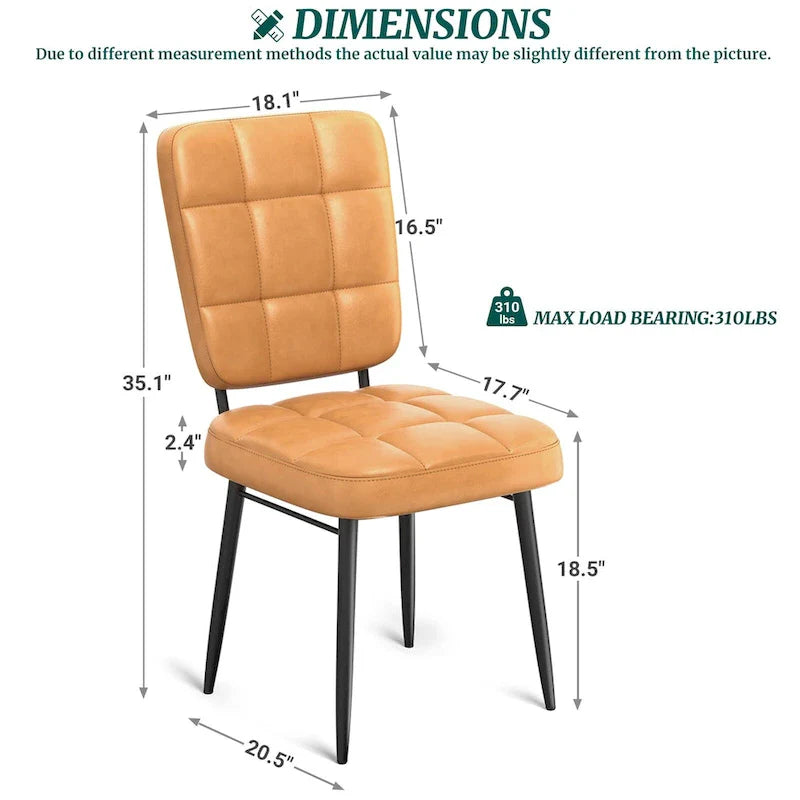 Chaises de salle à manger modernes, lot de 2/4/6/8, chaises de cuisine rembourrées avec coussin épais pour salle à manger