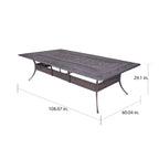 Set da pranzo in alluminio color canna di fucile da 13 pezzi Manasquan di Havenside Home