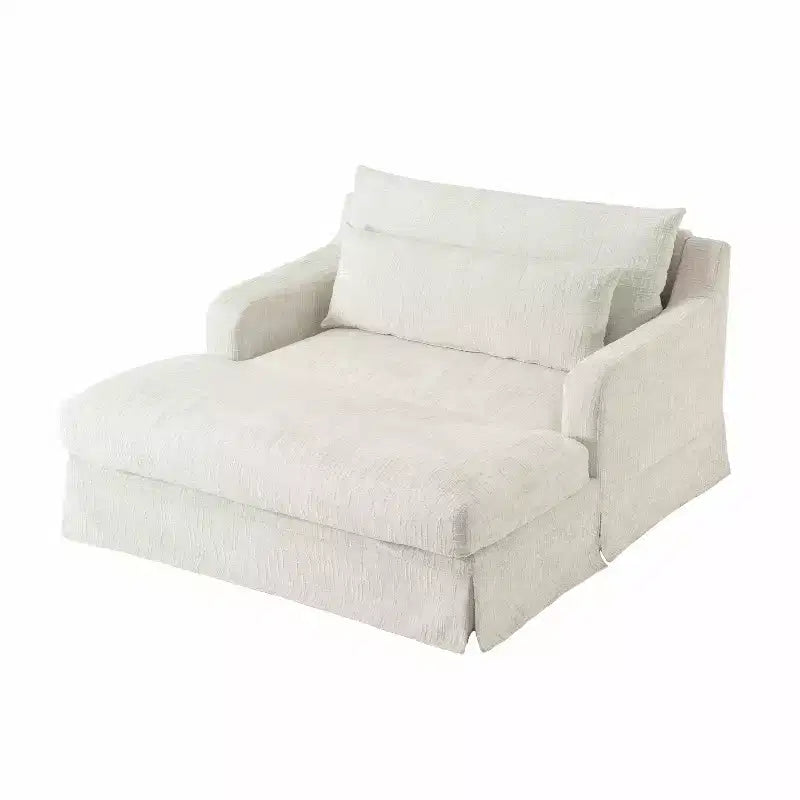 Cadeira sofá-cama de chenille extra profunda Polibi