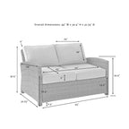 Bradenton 4-delige loungeset van wicker voor buiten - Crosley