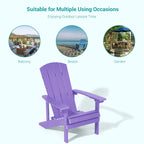 Ensemble de 4 fauteuils Adirondack d’extérieur Bonosuki en bois résistant aux intempéries