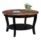Tavolino rotondo da caffè Convenience Concepts American Heritage con ripiano
