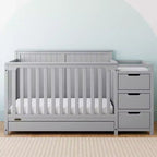 5-in-1 converteerbaar babybedje en commode met lade