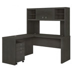 Bureau d’angle Echo en L avec surmeuble et tiroirs